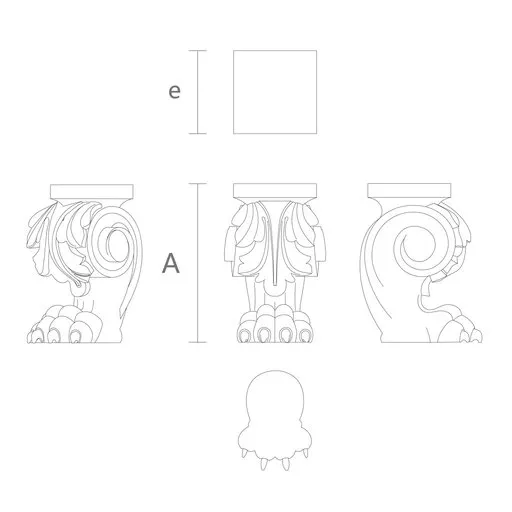 Lion paw furniture legs